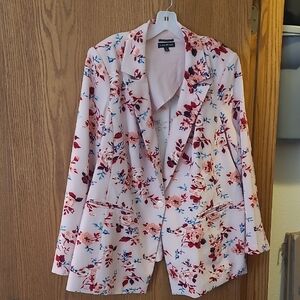Lane Bryant Pink Floral Blazer
